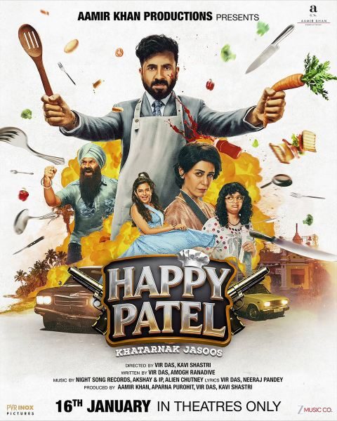 Poster Happy Patel: Khatarnak Jasoos (sumber: Amir Khan Productions)