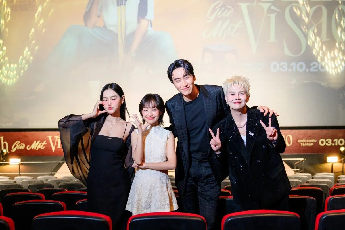 Cu Thi Tra, Hoang Ha, Lee Kwang Soo, Duy Khanh ? Pemeran Love Barista (sumber: Elle Vietnam)