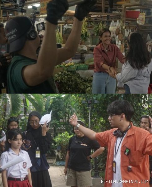 Dmaz Brodjonegoro (kanan-bawah) di lokasi syuting Beautiful Pain (sumber: Dapur Film)