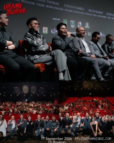 Kru dan Pemeran Urang Bunian di acara Gala Premiere (sumber: DHF Entertainment/RH Entertainment)